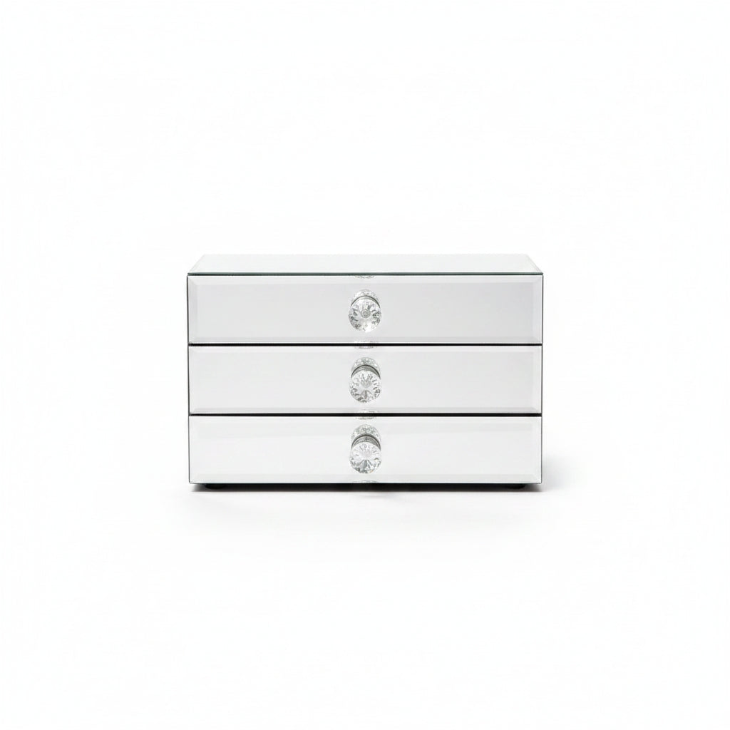 Organiseur de maquillage de luxe avec miroir – 3 tiroirs | Mirrorina®