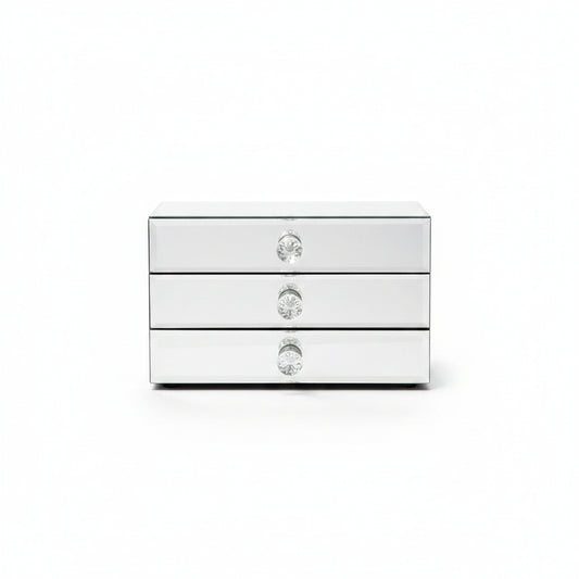 Luxury Mirrored Makeup Organizer – 3 Drawers