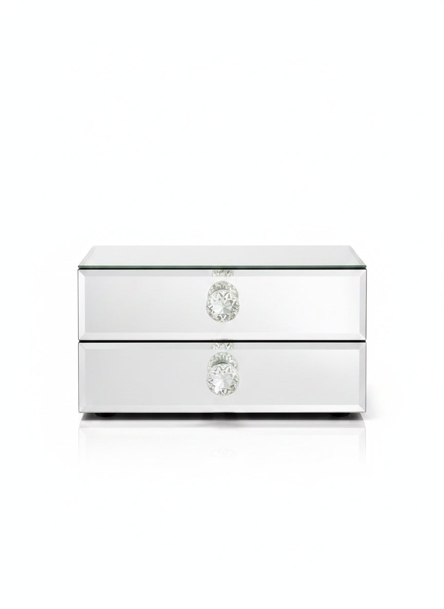Organiseur de maquillage de luxe avec miroir – 2 tiroirs | Mirrorina®